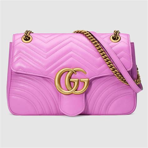 Gucci: Pink Marmont 2.0 Bag 